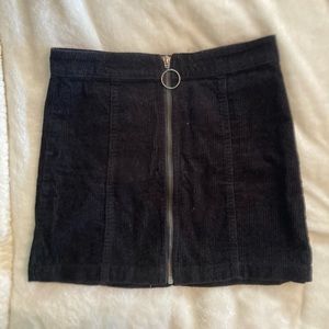 Forever 21 black corduroy mini skirt